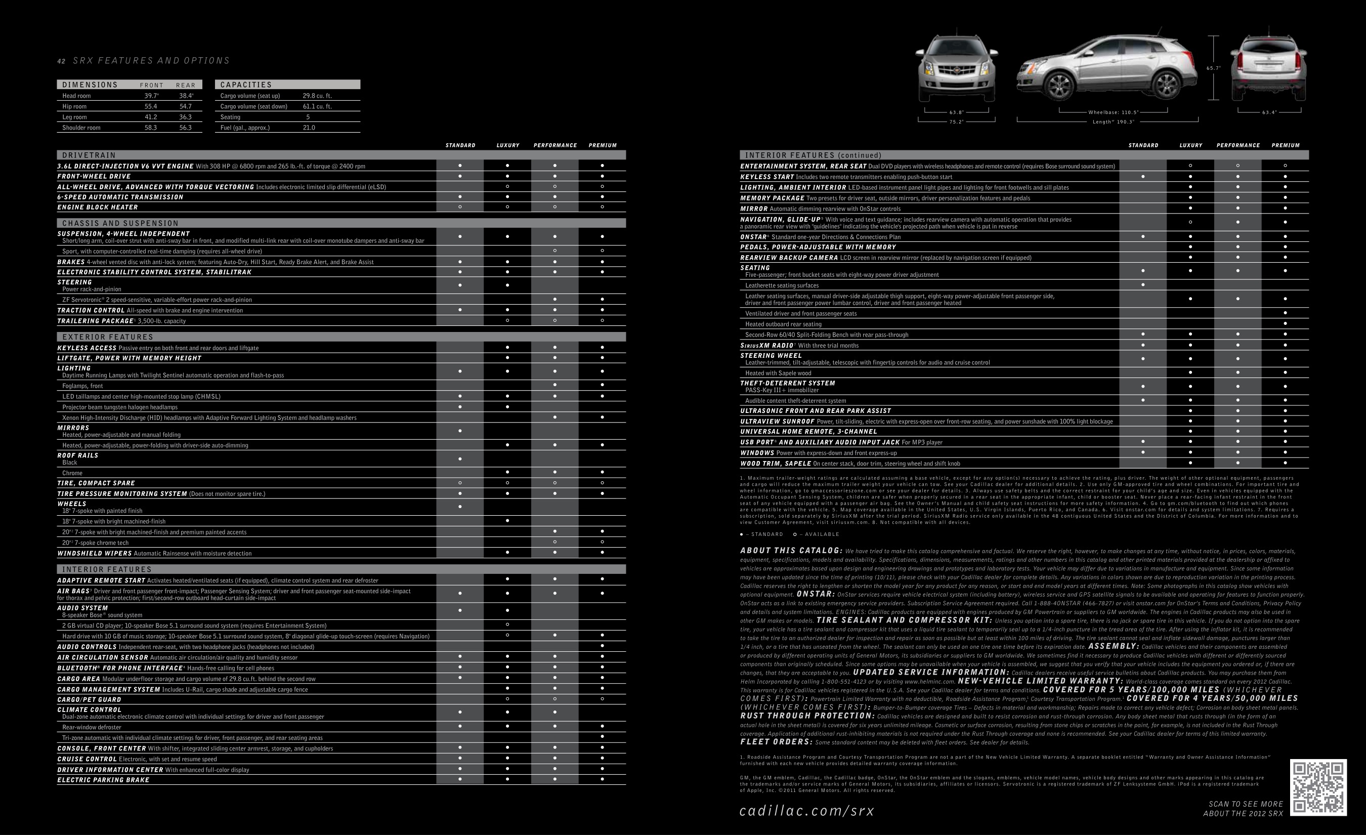 2012 Cadillac SRX Brochure Page 21